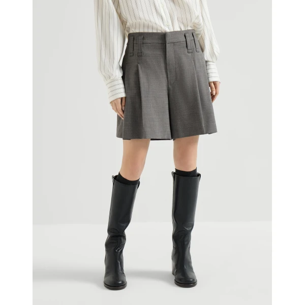Wool formal shorts