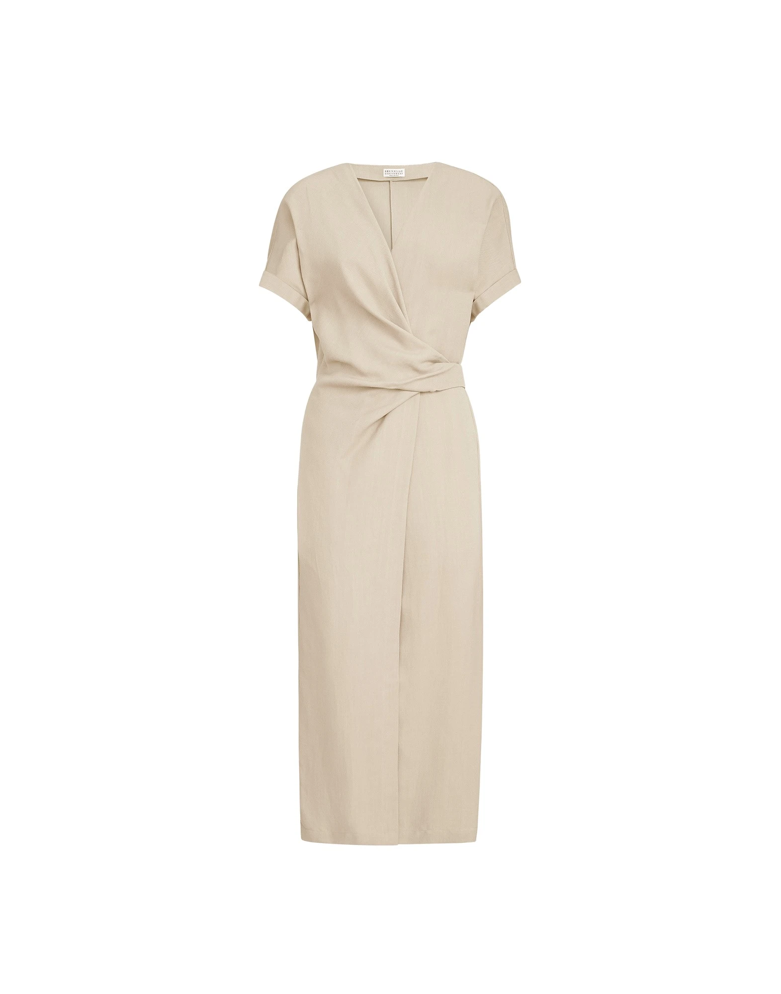 Brunello-Cucinelli-Wrap-effect-dress-in-Beige81547_nobg Brunello Cucinelli