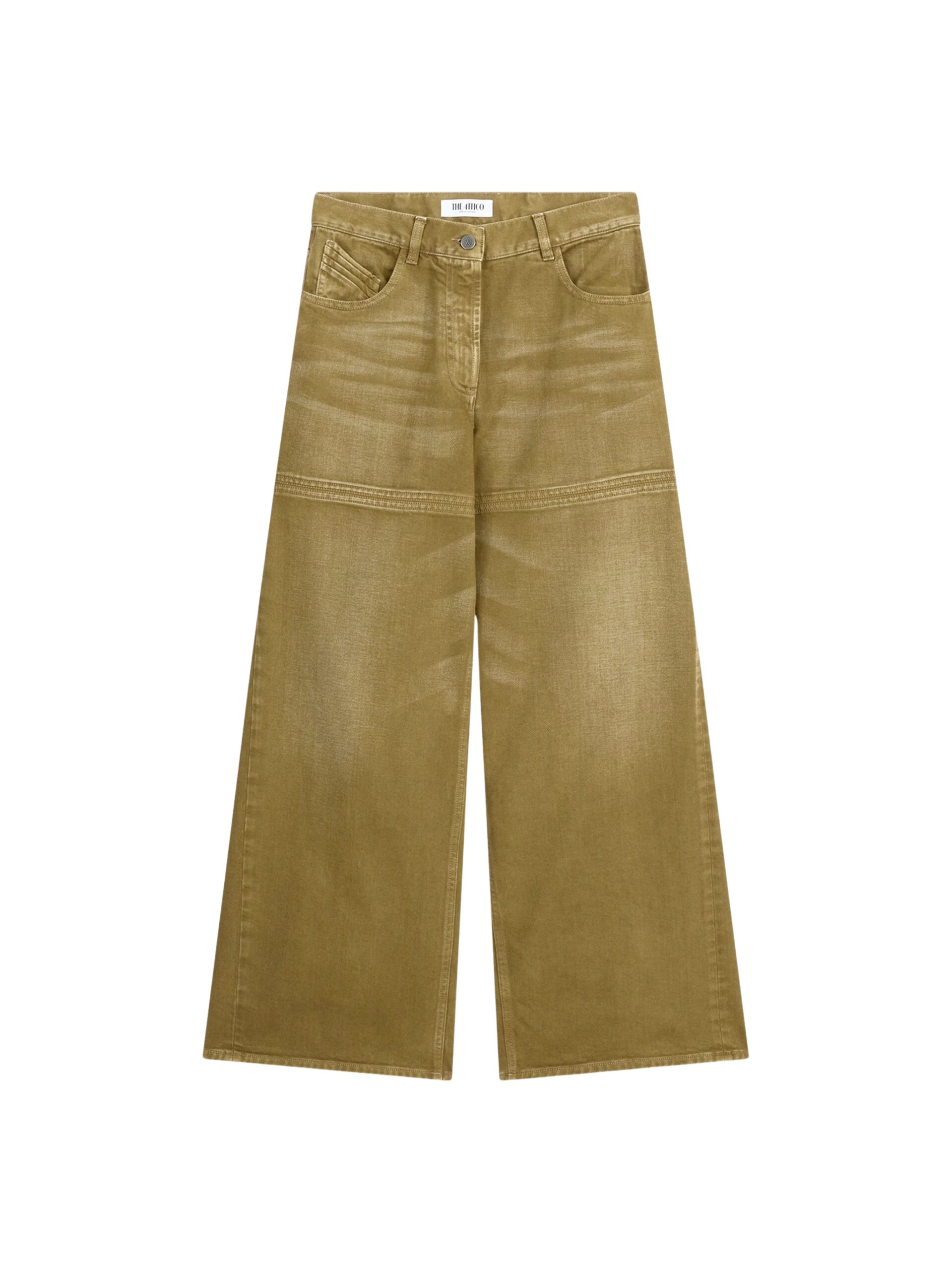 The Attico Brushed green jeans