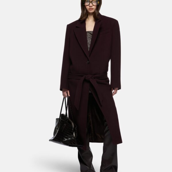 Burgundy long coat