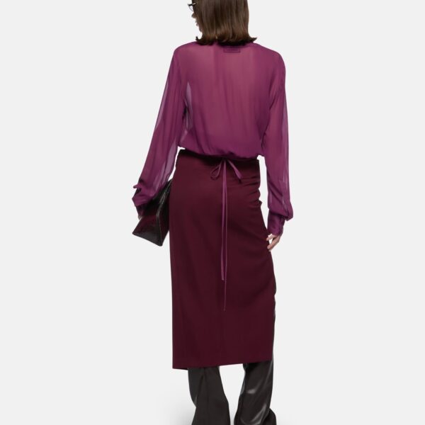 Attico burgundy skirt