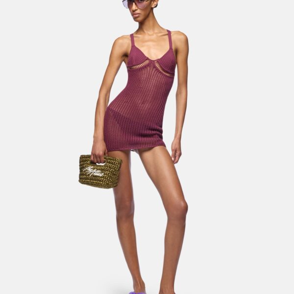 Burgundy mini dress