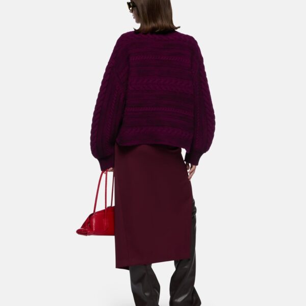 Attico burgundy knitwear