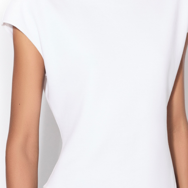 Alaïa Cap Cotton T Shirt - ALAÏA Tops - Laser Cut Luxury - Shop at Coveti