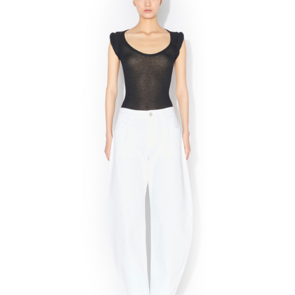 Alaïa Cashmere Blend Jersey Bodysuit - ALAÏA Tops - Laser Cut Luxury - Shop at Coveti