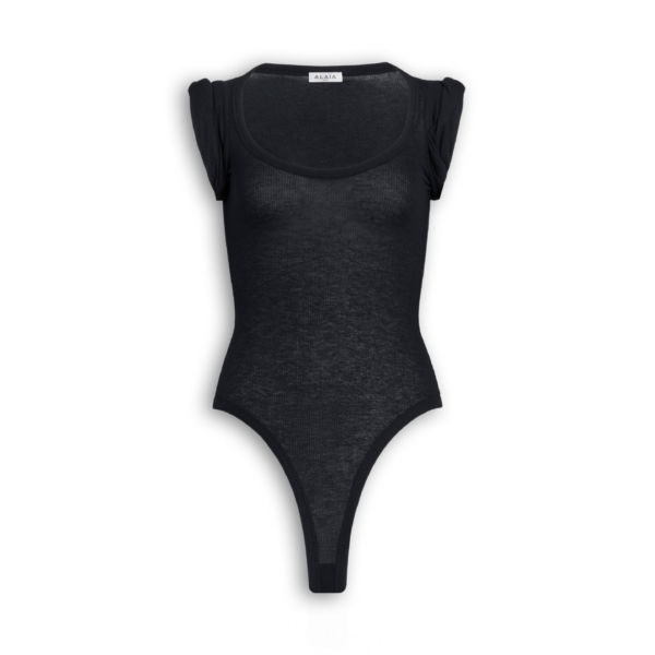 Alaïa Cashmere Blend Jersey Bodysuit - ALAÏA Tops - Laser Cut Luxury - Shop at Coveti