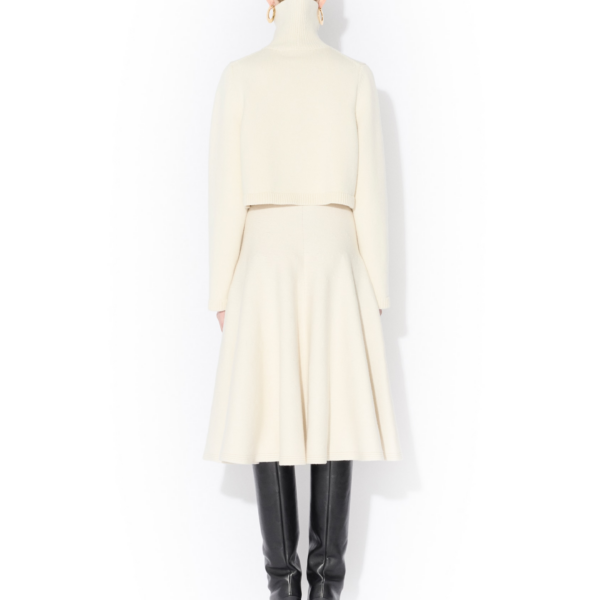 Alaïa Cashmere Knit Cropped Jumper - ALAÏA Knitwear - Laser Cut Luxury - Shop at Coveti