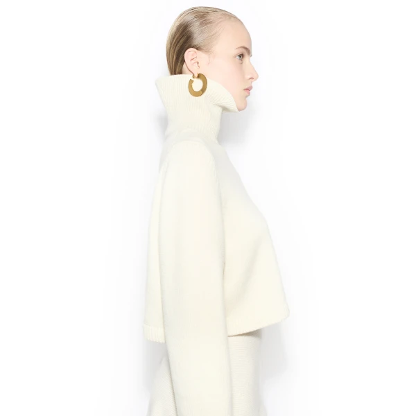 Alaia Cashmere Knit Cropped Jumper, view 4