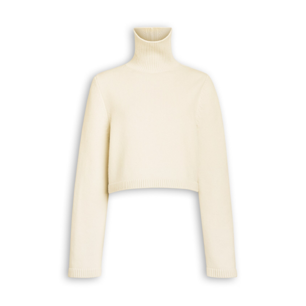 Alaïa Cashmere Knit Cropped Jumper - ALAÏA Knitwear - Laser Cut Luxury - Shop at Coveti