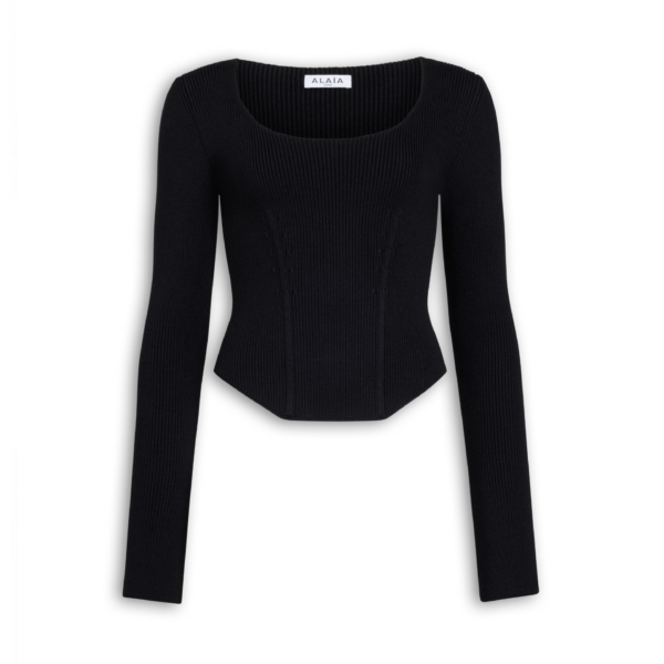 Alaïa Corset Wool Top - ALAÏA Tops - Laser Cut Luxury - Shop at Coveti