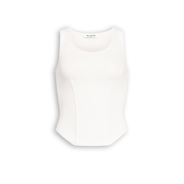 Alaïa Corset Wool Top - ALAÏA Tops - Laser Cut Luxury - Shop at Coveti