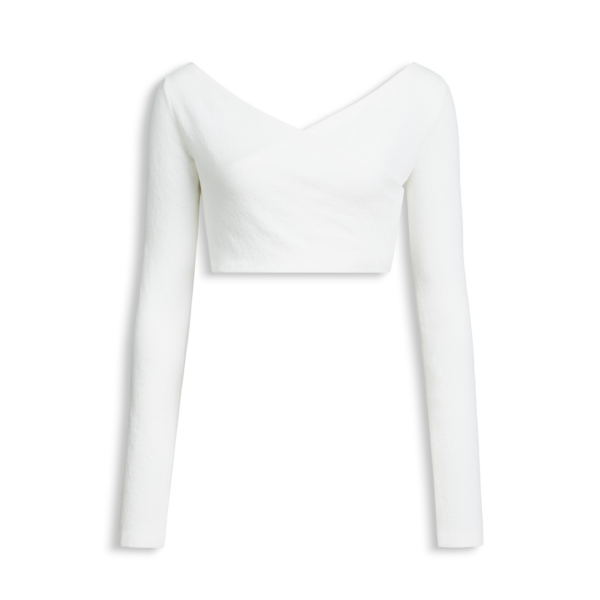 Alaïa Cotton Crepe Wrapped Top - ALAÏA Tops - Laser Cut Luxury - Shop at Coveti
