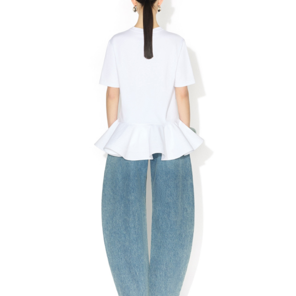 Alaïa Cotton Jersey Crinoline T Shirt - ALAÏA Tops - Laser Cut Luxury - Shop at Coveti