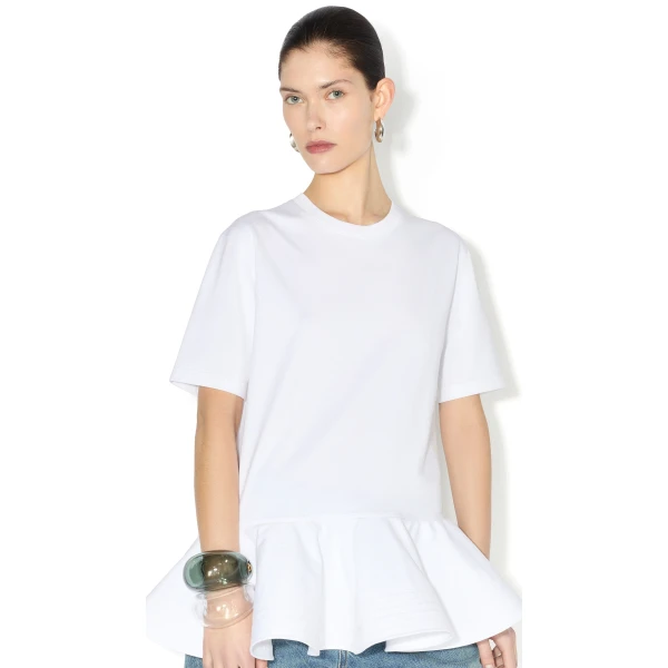 Alaia Cotton Jersey Crinoline T Shirt, view 4