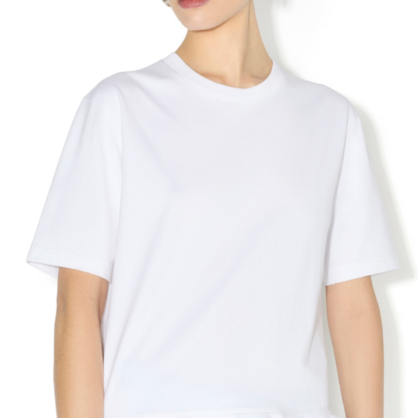 Alaïa Cotton Jersey Crinoline T Shirt - ALAÏA Tops - Laser Cut Luxury - Shop at Coveti