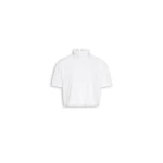 Alaïa Cotton Jersey Cropped T Shirt - ALAÏA Tops - Laser Cut Luxury - Shop at Coveti