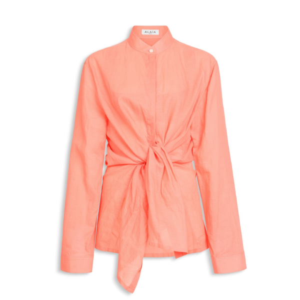 Alaïa Cotton Linen Blend Shirt Set - ALAÏA Tops - Laser Cut Luxury - Shop at Coveti