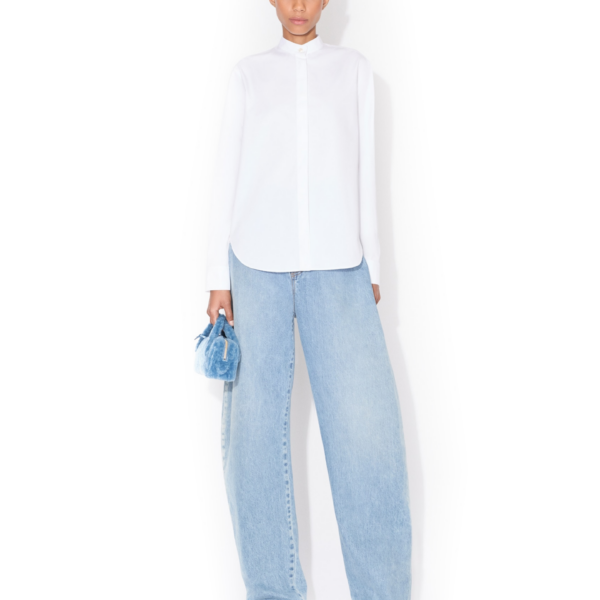 Alaïa Cotton Poplin Shirt - ALAÏA Tops - Laser Cut Luxury - Shop at Coveti