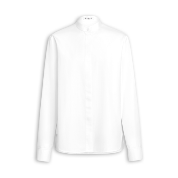 Alaïa Cotton Poplin Shirt - ALAÏA Tops - Laser Cut Luxury - Shop at Coveti