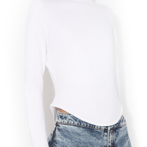 Alaïa Cotton T Shirt - ALAÏA Tops - Laser Cut Luxury - Shop at Coveti