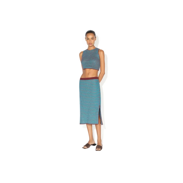 Alaia Crochet Knit Crop Top, view 4