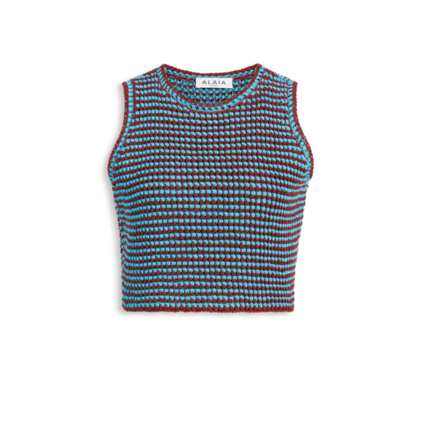 Alaïa Crochet Knit Crop Top - ALAÏA Tops - Laser Cut Luxury - Shop at Coveti