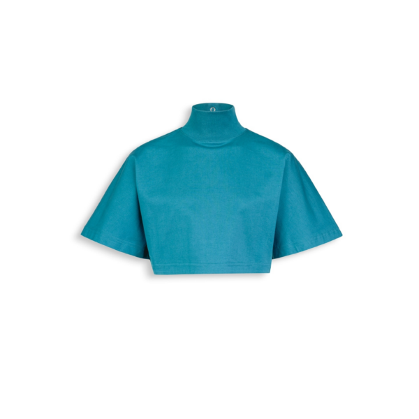 Alaïa Cropped Cotton Jersey T Shirt - ALAÏA Tops - Laser Cut Luxury - Shop at Coveti