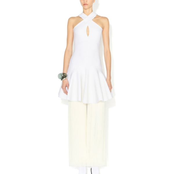 Alaïa Cross Front Knit Dress - ALAÏA Dresses - Laser Cut Luxury - Shop at Coveti