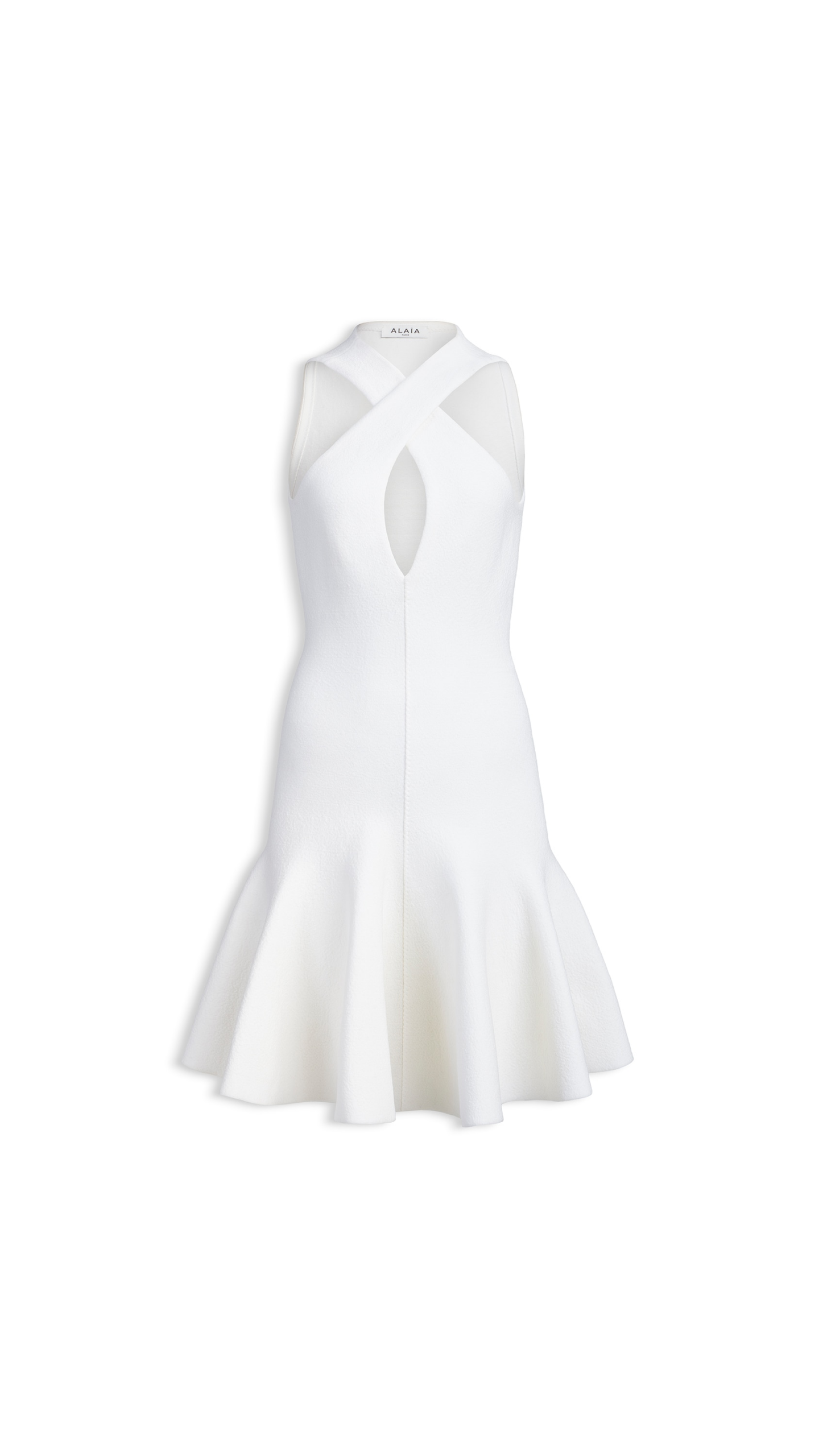 Alaïa Cross Front Knit Dress - ALAÏA Dresses - Laser Cut Luxury - Shop at Coveti Alaïa Cross Front Knit Dress - ALAÏA Dresses - Laser Cut Luxury - Shop at Coveti