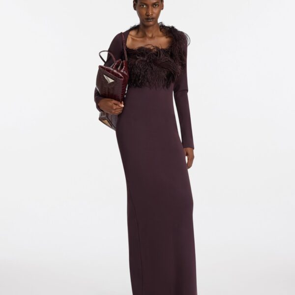 Dark brown maxi dress