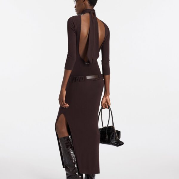Attico dark brown dress