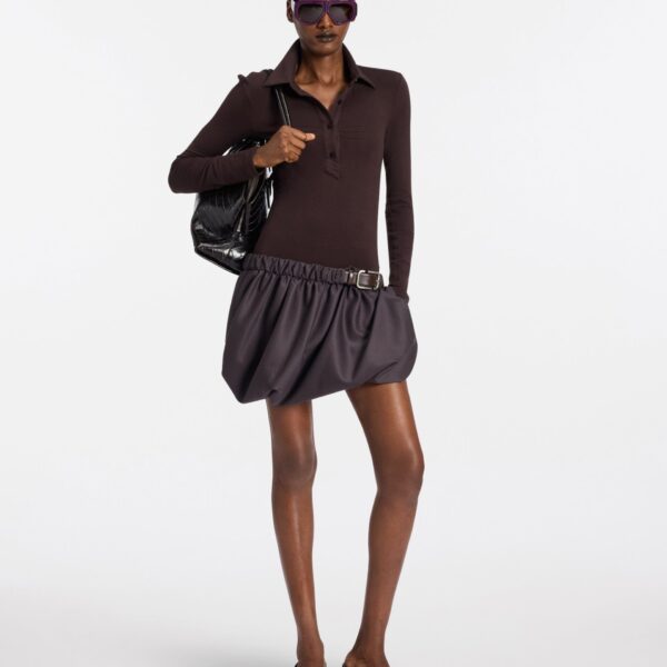 Dark brown mini dress