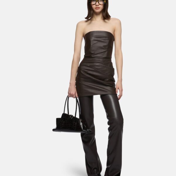 Dark brown mini dress