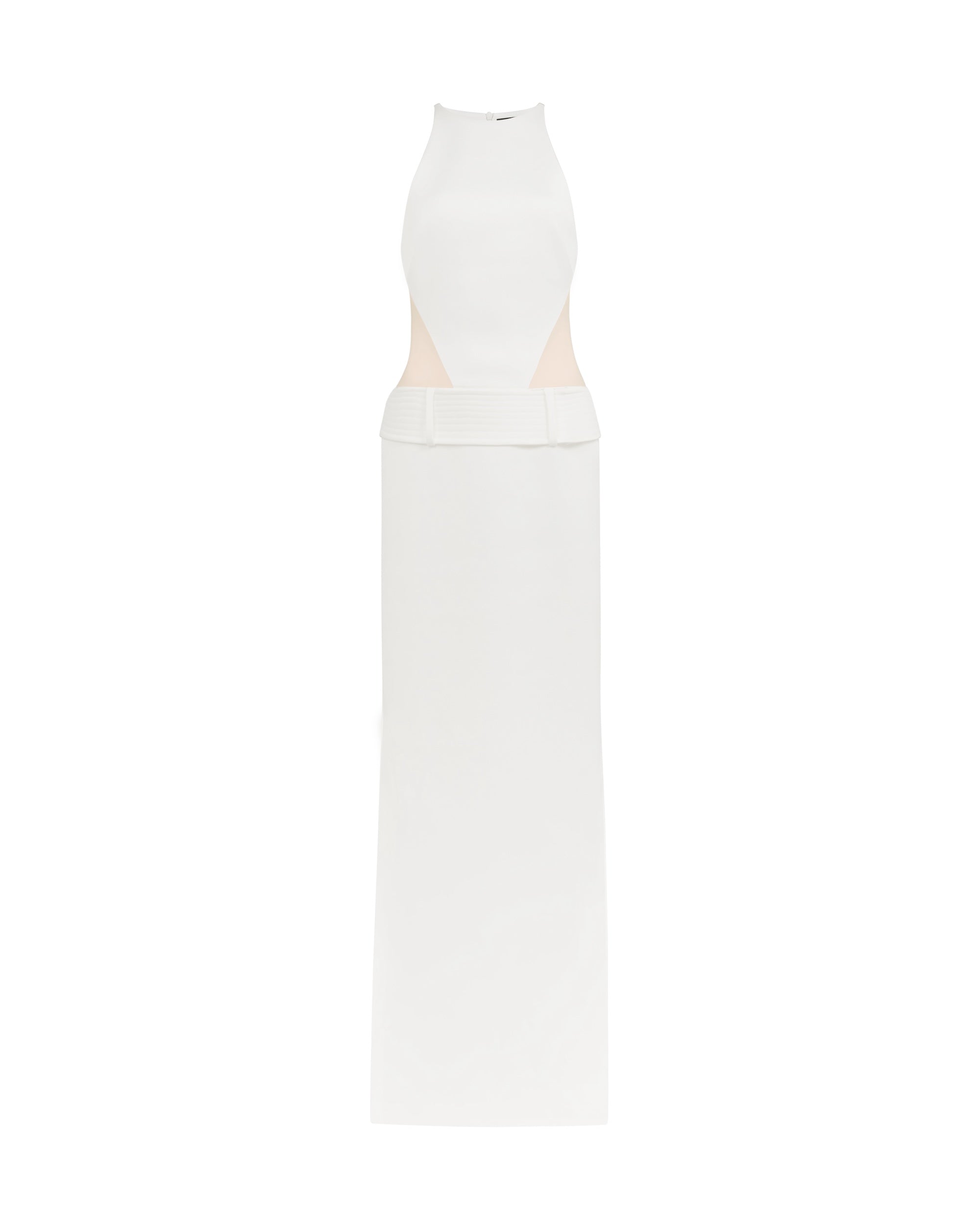 David Koma Belt Detail Halterneck Gown