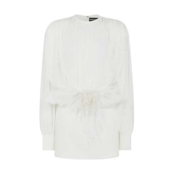 David Koma Cactus Dahlia Detail Mini Dress