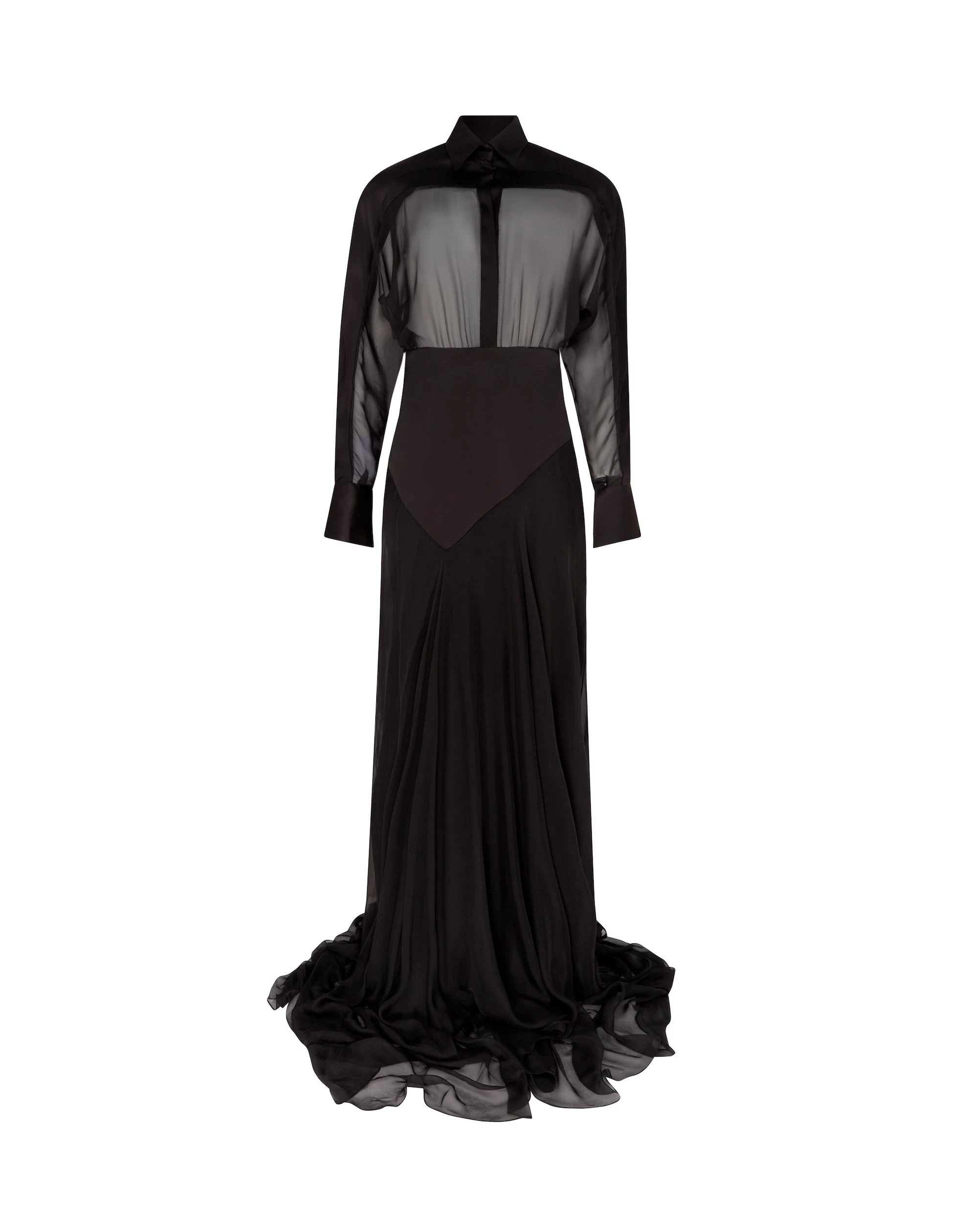 David Koma Contrast Panel Shirt Gown David Koma Contrast Panel Shirt Gown