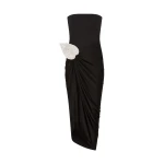 David Koma Crystal Leaf And Draped Skirt Corset Dress