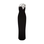 David Koma Crystal Leaf Corset Gown