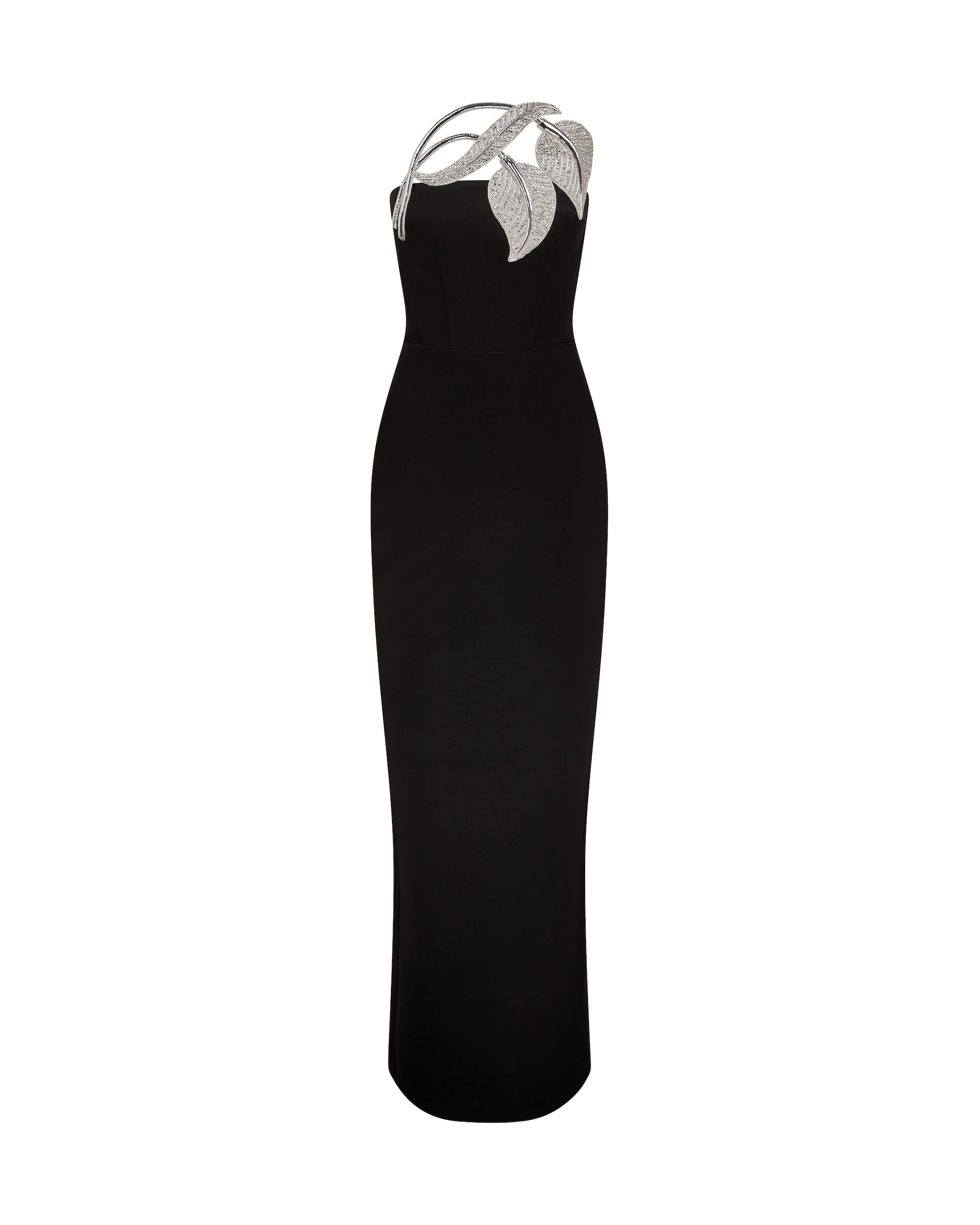David Koma Crystal Leaf Corset Gown