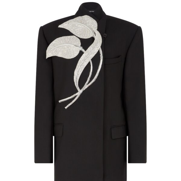 David Koma Crystal Leaf Oversized Jacket