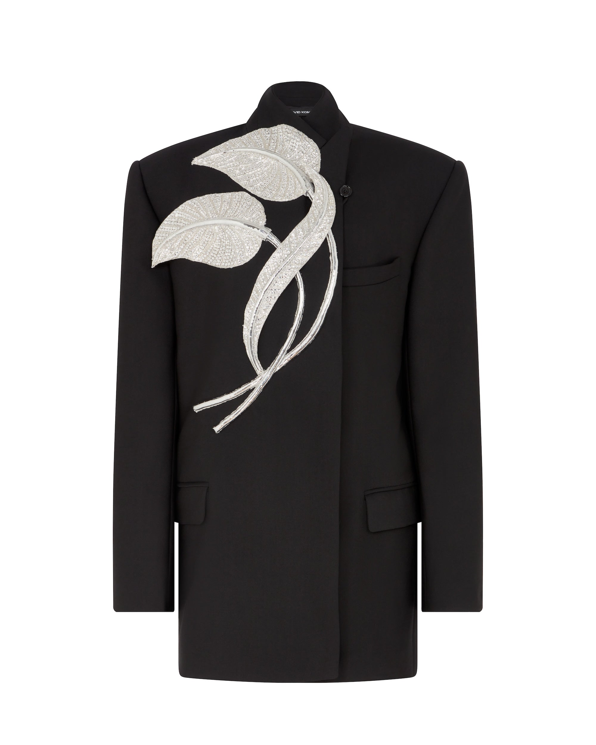 David Koma Crystal Leaf Oversized Jacket
