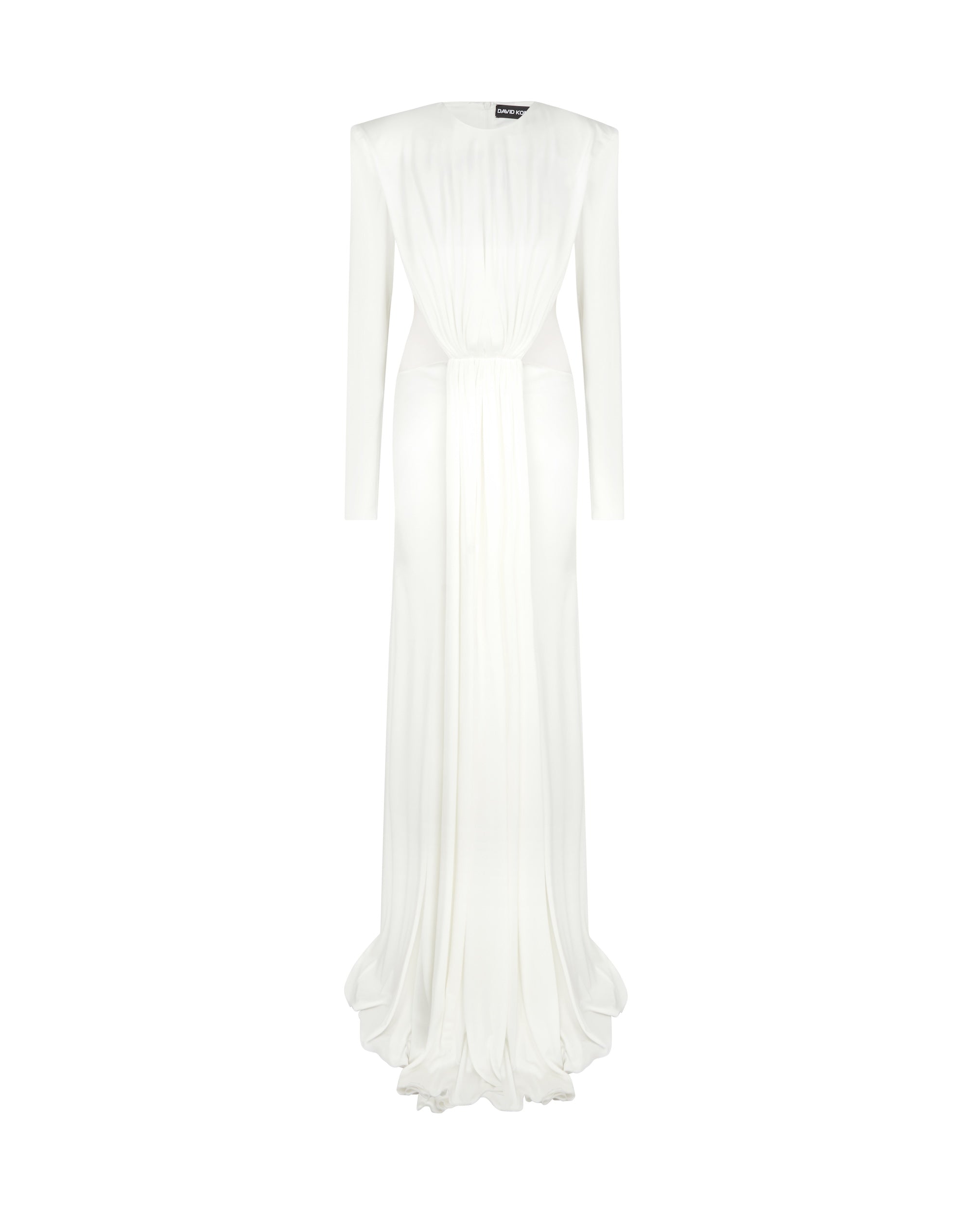 David Koma Draped Gown With Side Cut-Outs