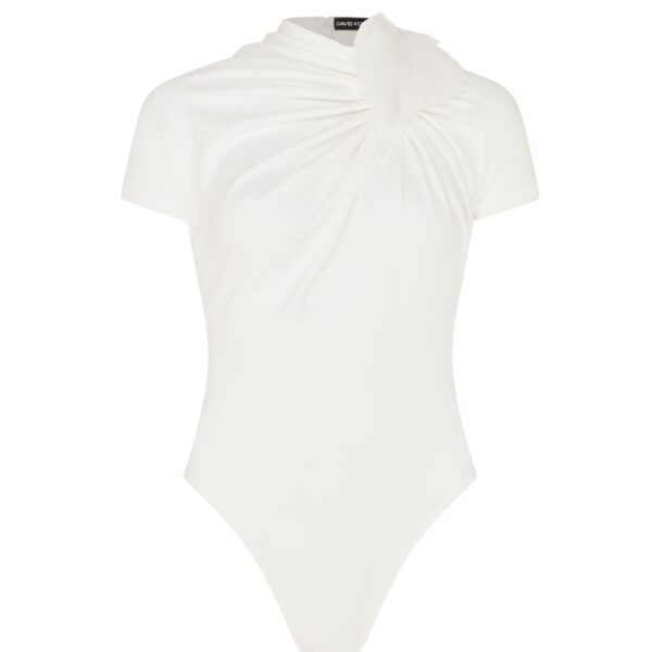 David Koma Pleated Leaf Bodysuit