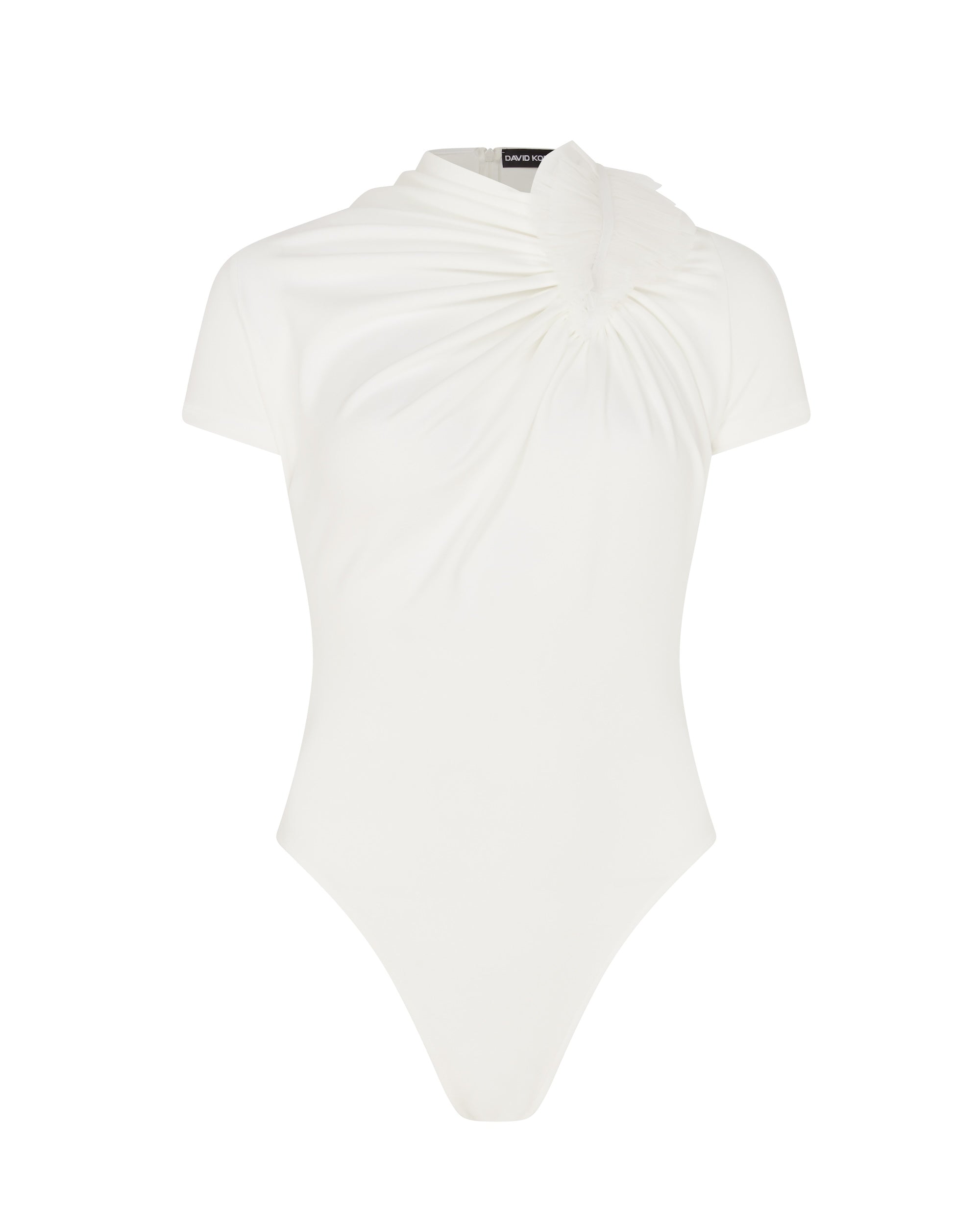 David Koma Pleated Leaf Bodysuit