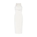 David Koma Pleated Leaf Midi Dress