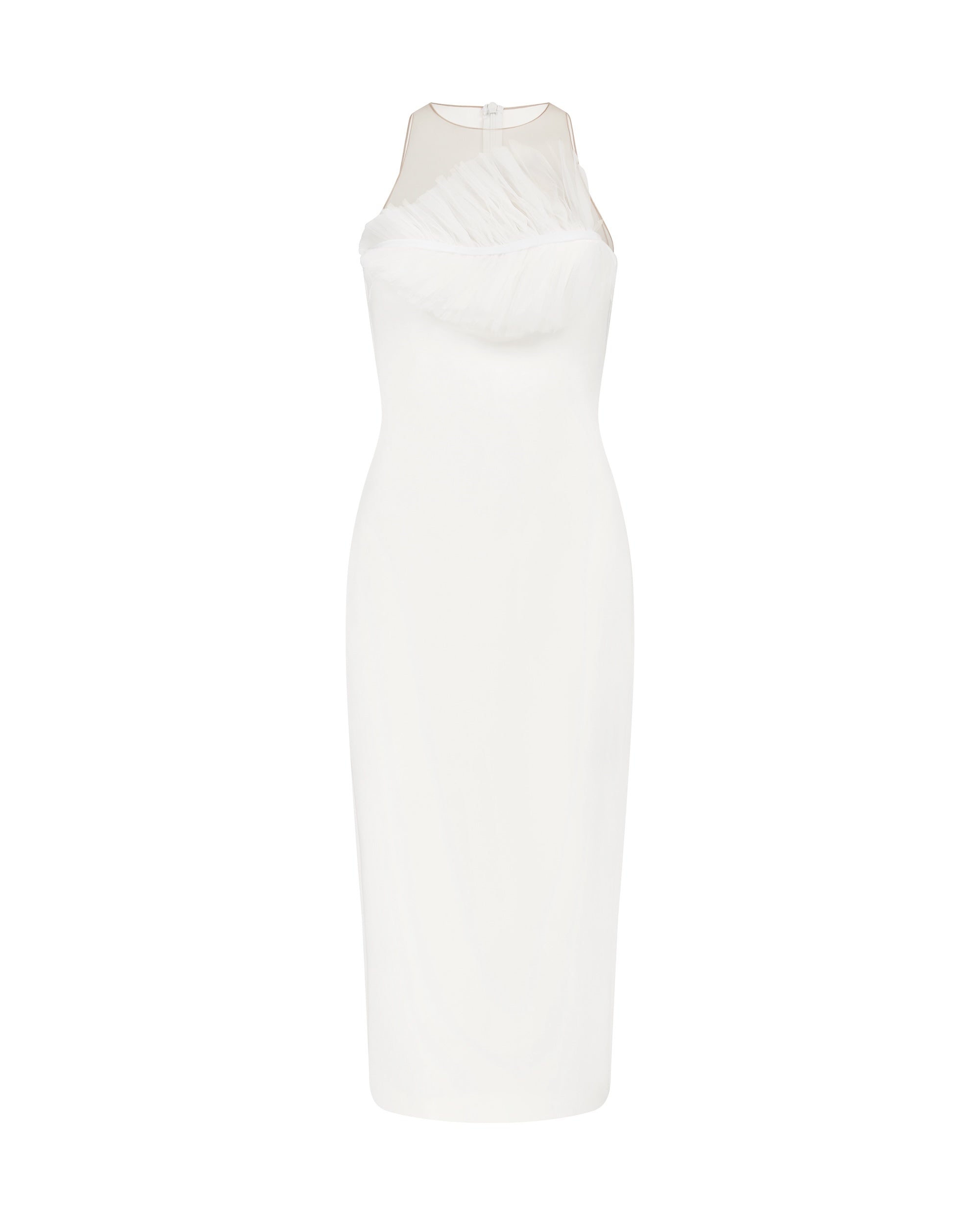 David Koma Pleated Leaf Midi Dress