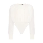 David Koma Ruched Blouse Bodysuit