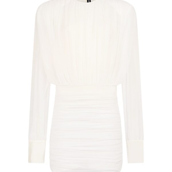 David Koma Ruched Blouse Top Mini Dress