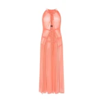 David Koma Ruched Halterneck Mesh Top