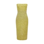 David Koma Sequin Boucle Corset Midi Dress